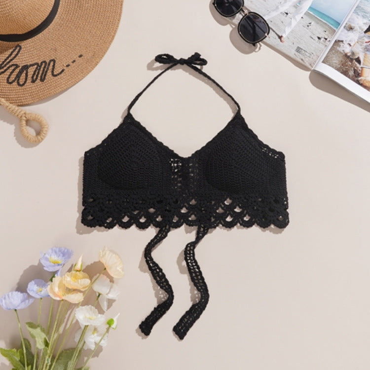Womens Embroidered Hollow-Out Casual Swimsuit by Ricaloux