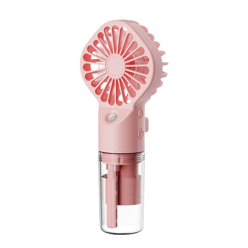 Portable Handheld Spray Fan 4-Speed Water Spray Mist Fan Summer Cooling Artifact USB Charging Summer Supplies Outdoor Mini Fan - RICALOUX