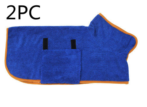 Absorbent Pet Bathrobe With Waist-wrapped Microfiber by Ricaloux