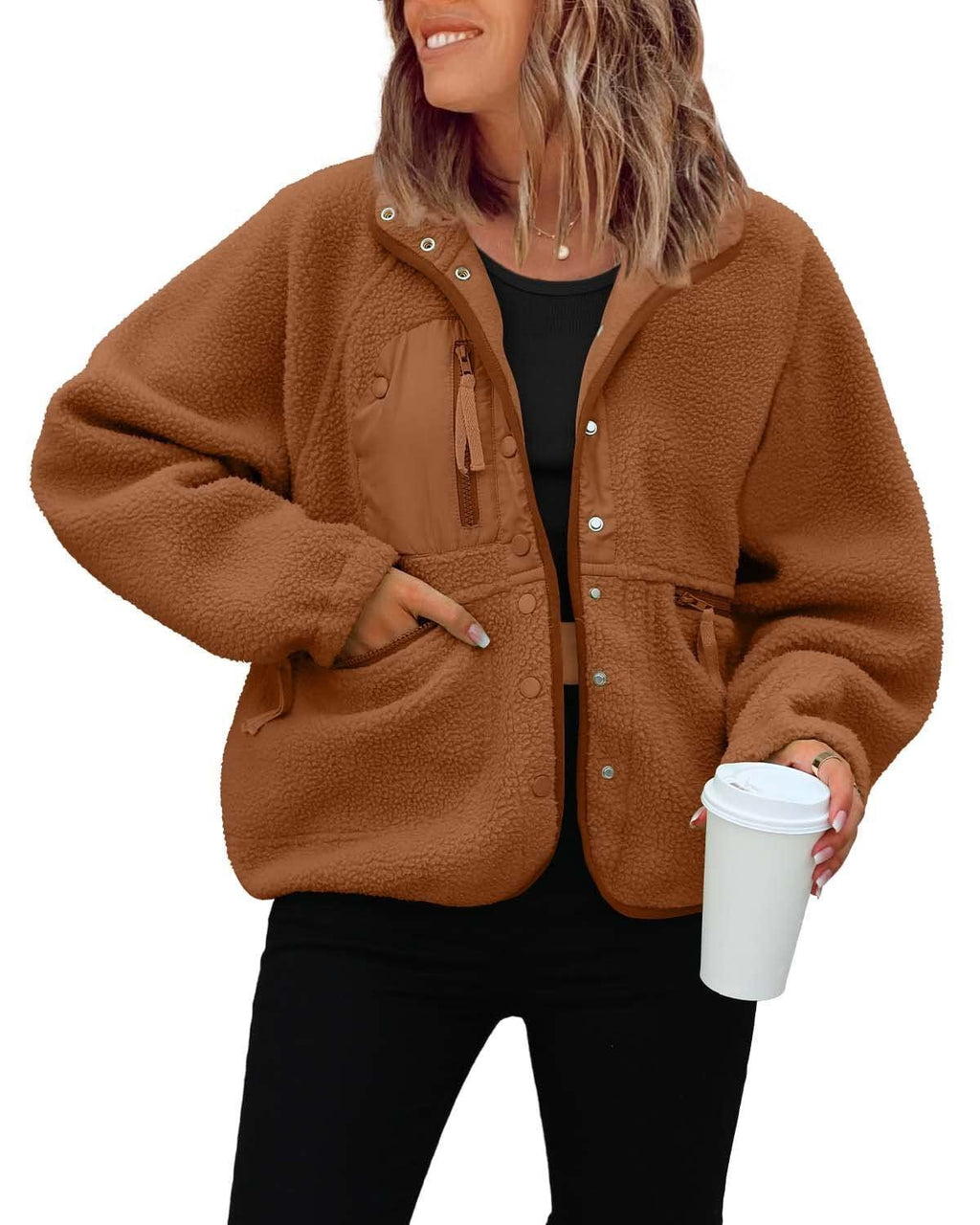 Polar Fleece Sports And Leisure Sweater Jacket Top - RICALOUX