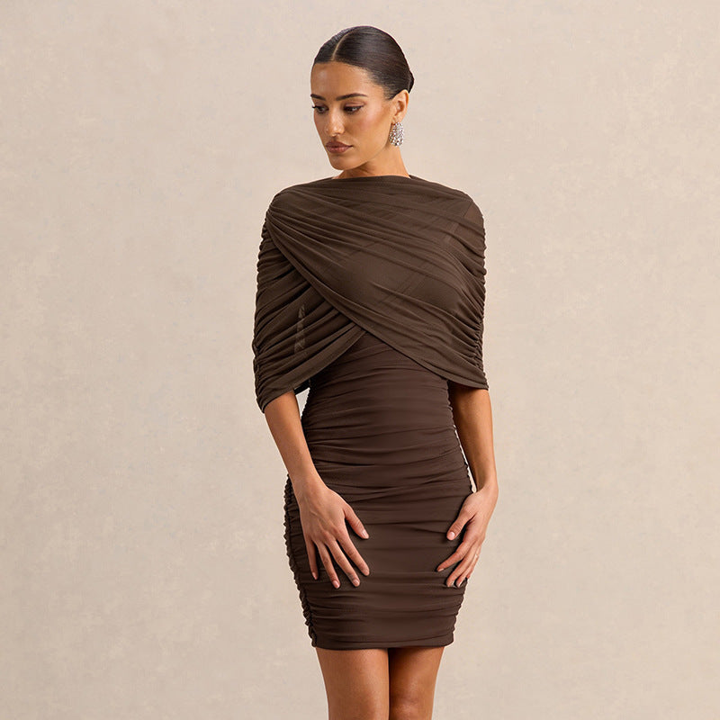 New Summer Elegant Mesh-panel Camisole Sheath Dress For Europe And America by Ricaloux