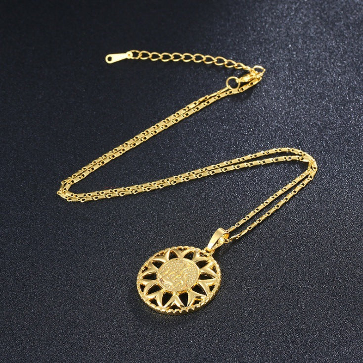 Fashion Sunflower Necklace Jewelry For Men And Women by Ricaloux