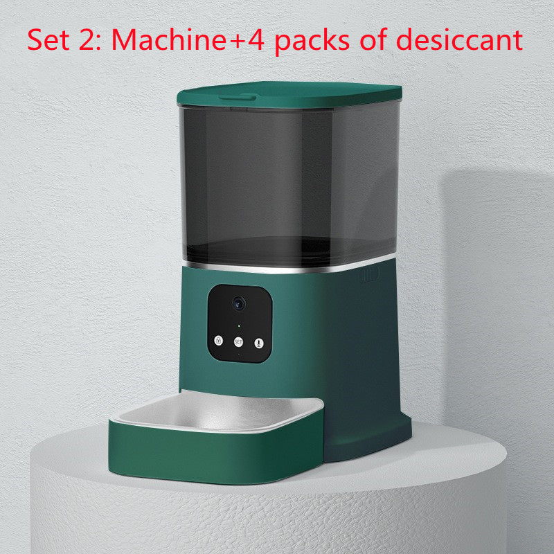Pet Automatic Feeder Large Capacity Smart Voice Recorder APP Control Timer Feeding Cat Dog Food Dispenser With WiFi Pet Bo by Ricaloux