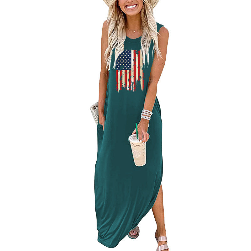 European And American-style Fashionable Sleeveless Pocketed Dress For Women – Premium 0 | RICALOUX