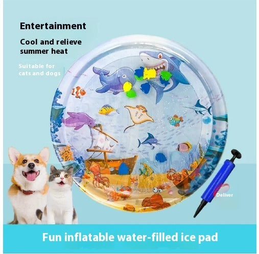 Summer Cooling Pet Water Bed Cushion Ice Pad Dog Sleeping Square Mat For Puppy Dogs Cats Pet Kennel Cool Cold by Ricaloux