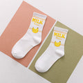 Strawberry Banana Milk Socks Womens Mid-calf Length by Ricaloux
