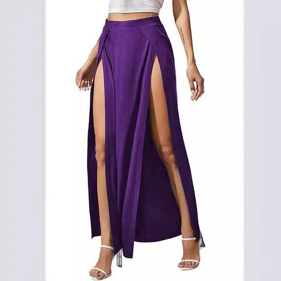 Irregular Skirt Modal Solid-color Evening Gown Long Dress by Ricaloux