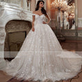 Off-shoulder French-style Bride Trailing Mori Style Simple Small Wedding Dress - RICALOUX