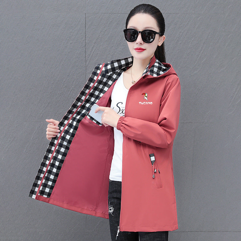 Womens Fashionable Loose-fit Oversized Hooded Jacket by Ricaloux