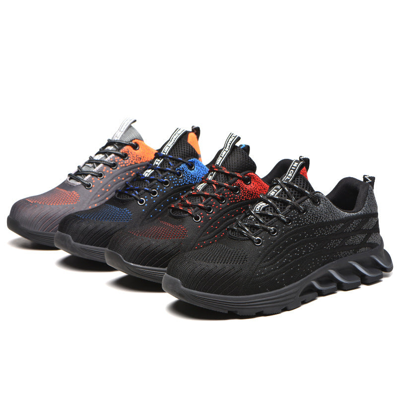 Men Sneakers Indestructible Steel Toe Work Shoes Comfortable Puncture Proof Shoes by Ricaloux