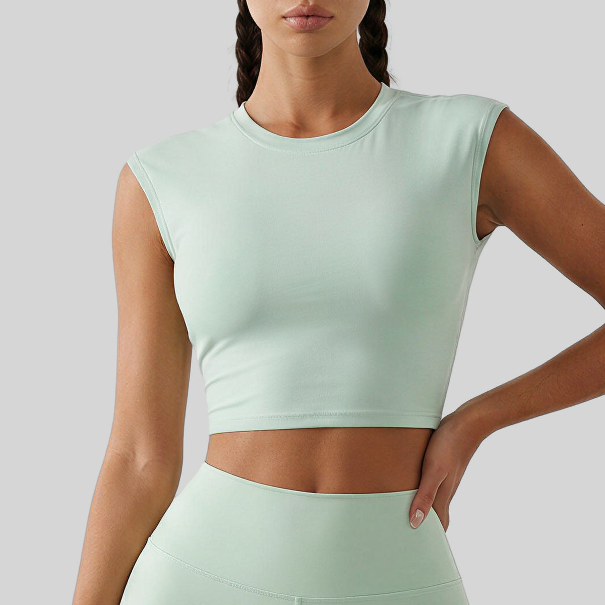New Hollow Out Twist Tank Sports Bra With Removable Pads, Dopamine Fitness Bra by Ricaloux