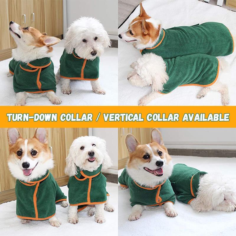 Absorbent Pet Bathrobe With Waist-wrapped Microfiber by Ricaloux