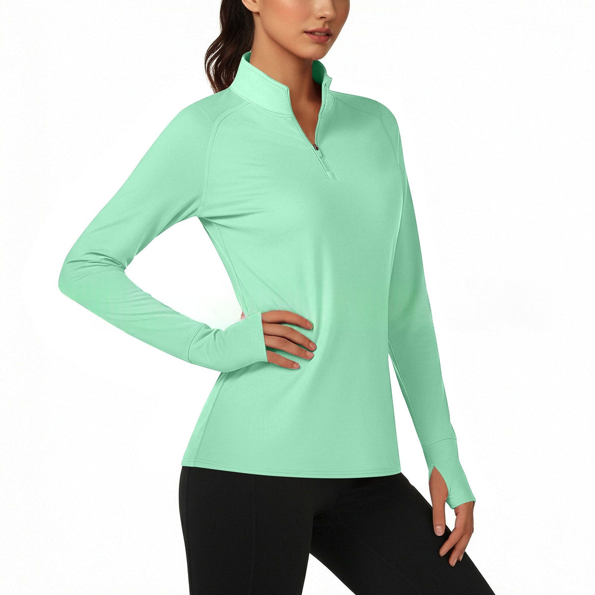 Womens Casual Solid-color Versatile Bottoming Shirt – Premium 0 | RICALOUX