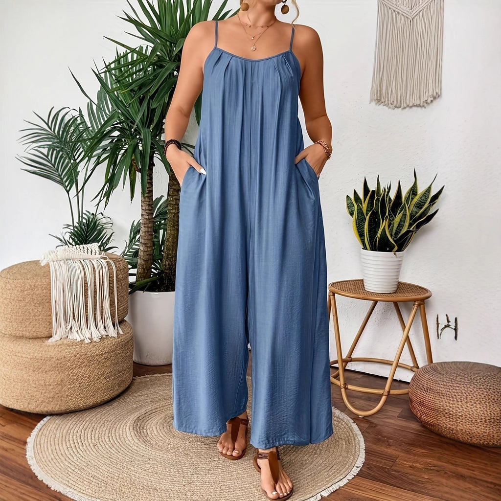 Chic Casual Strap Wide-leg Jumpsuit by Ricaloux