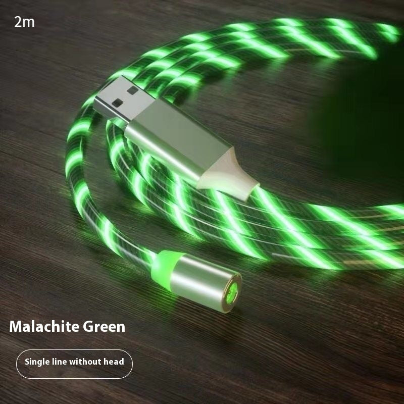 Magnetic Charging Cable Streamer Fast Charging Cable Lighting Micro USB Cable LED Magnet Charger Type-C Cable by Ricaloux