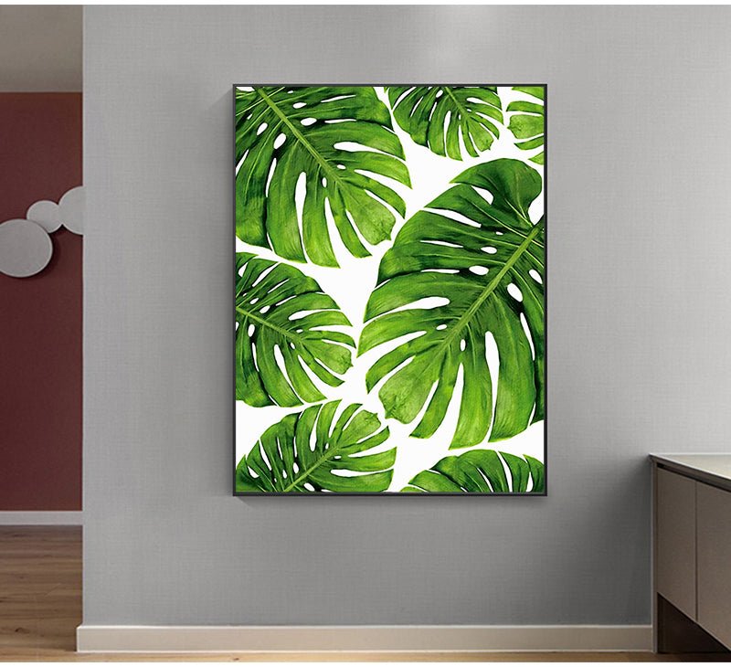 Home Decor Green Plant Canvas Painting - RICALOUX