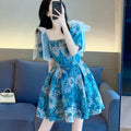 Retro High-end Niche-design Floral A-line Puff Skirt by Ricaloux