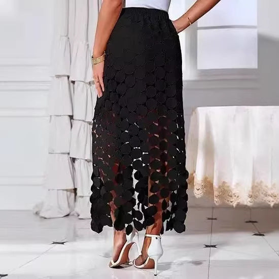 Womens Solid-color Elegant And Chic Asymmetrical Long Dress by Ricaloux
