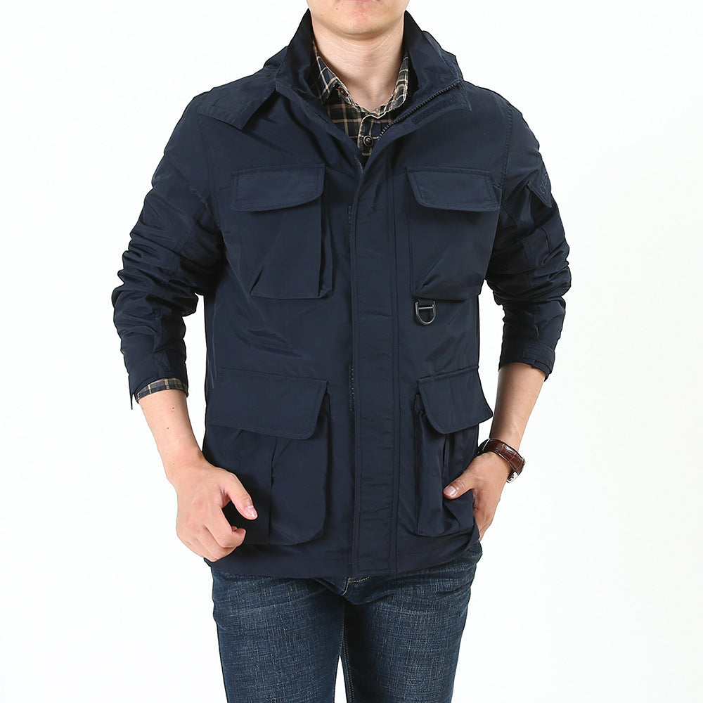 Casual Versatile Windbreaker Outdoor Hiking And Sports Hooded Loose-fit Jacket by Ricaloux