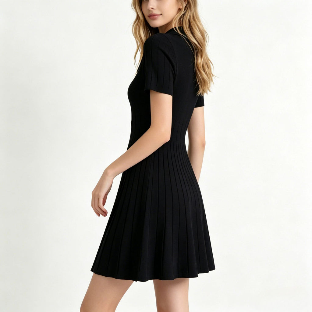 New Womens Polo-neck Knitted Dress – Premium 0 | RICALOUX