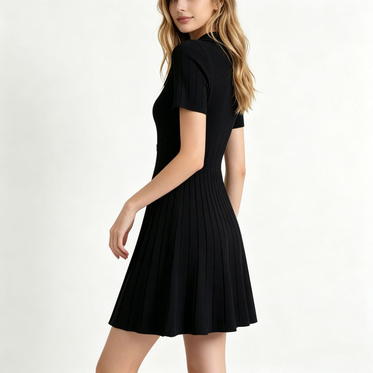 New Womens Polo-neck Knitted Dress – Premium 0 | RICALOUX