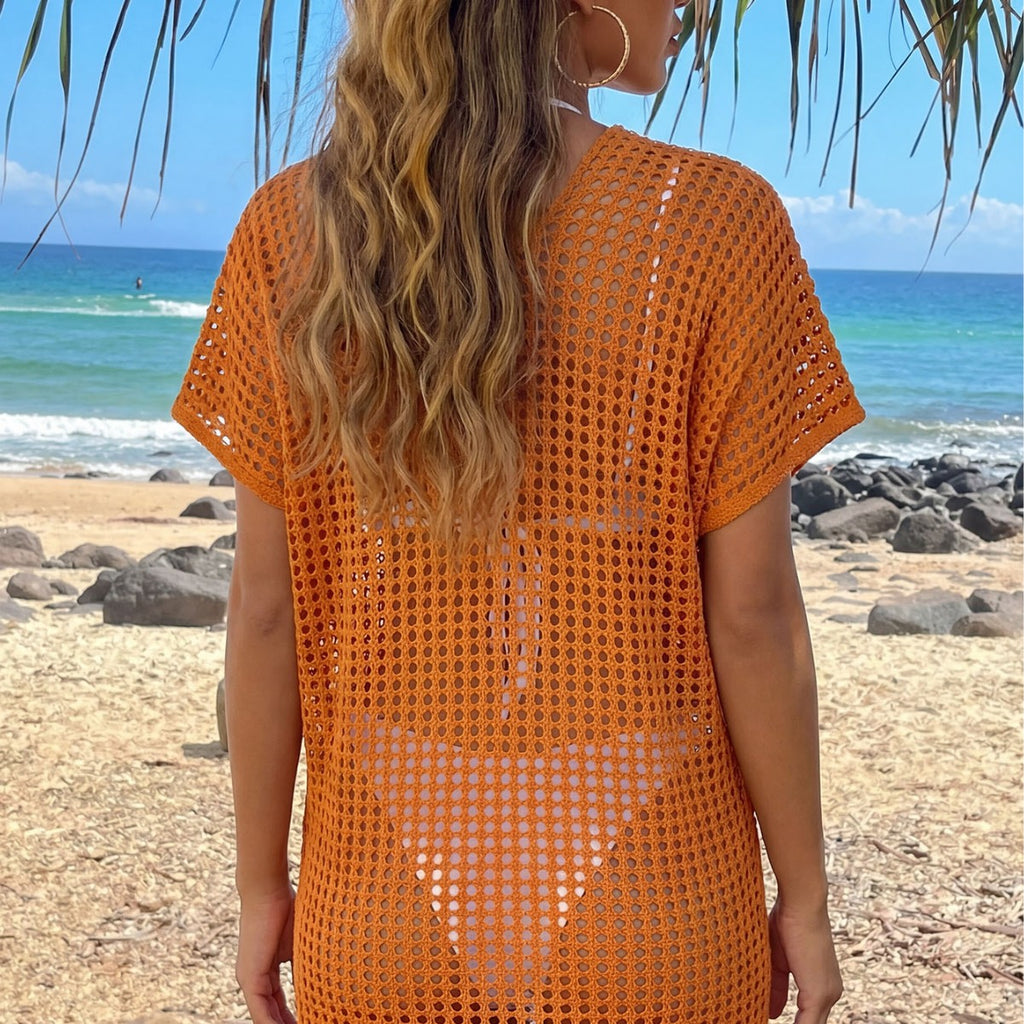 Colorful Tassel-Embroidered Hollow-Out Minimalist Dress by Ricaloux
