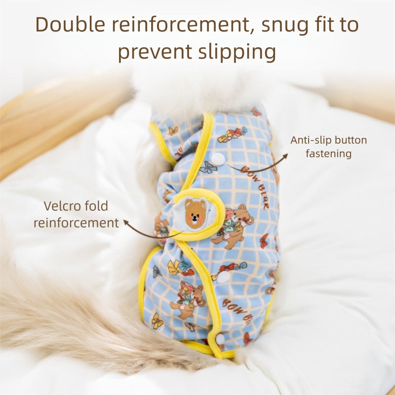 Cat Weaning Clothes Cute Sterilization Suit Protect Belly Clothing For Dogs Cats Anti-lick Recovery Clothing Pet Care Clothes by Ricaloux