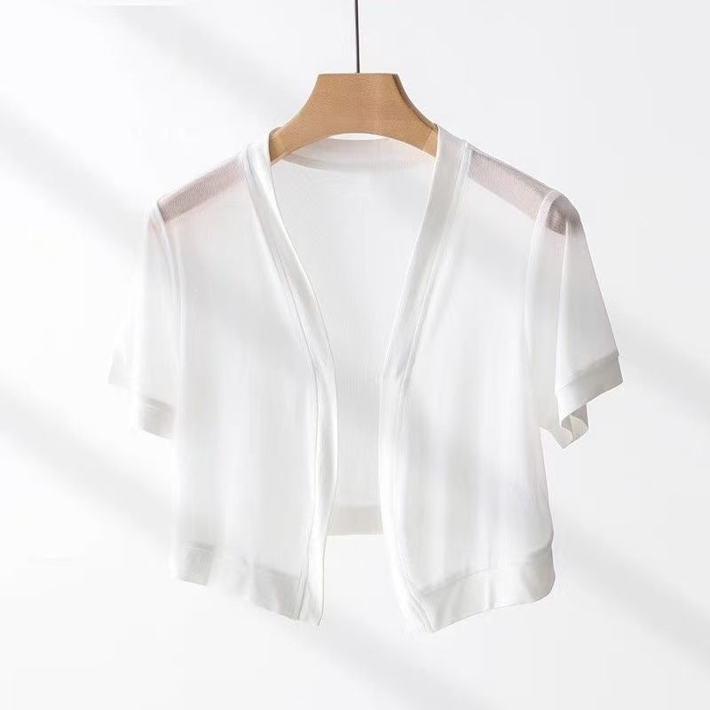 Yellow Polo-collar Short-sleeve Chiffon Top – Premium 0 | RICALOUX