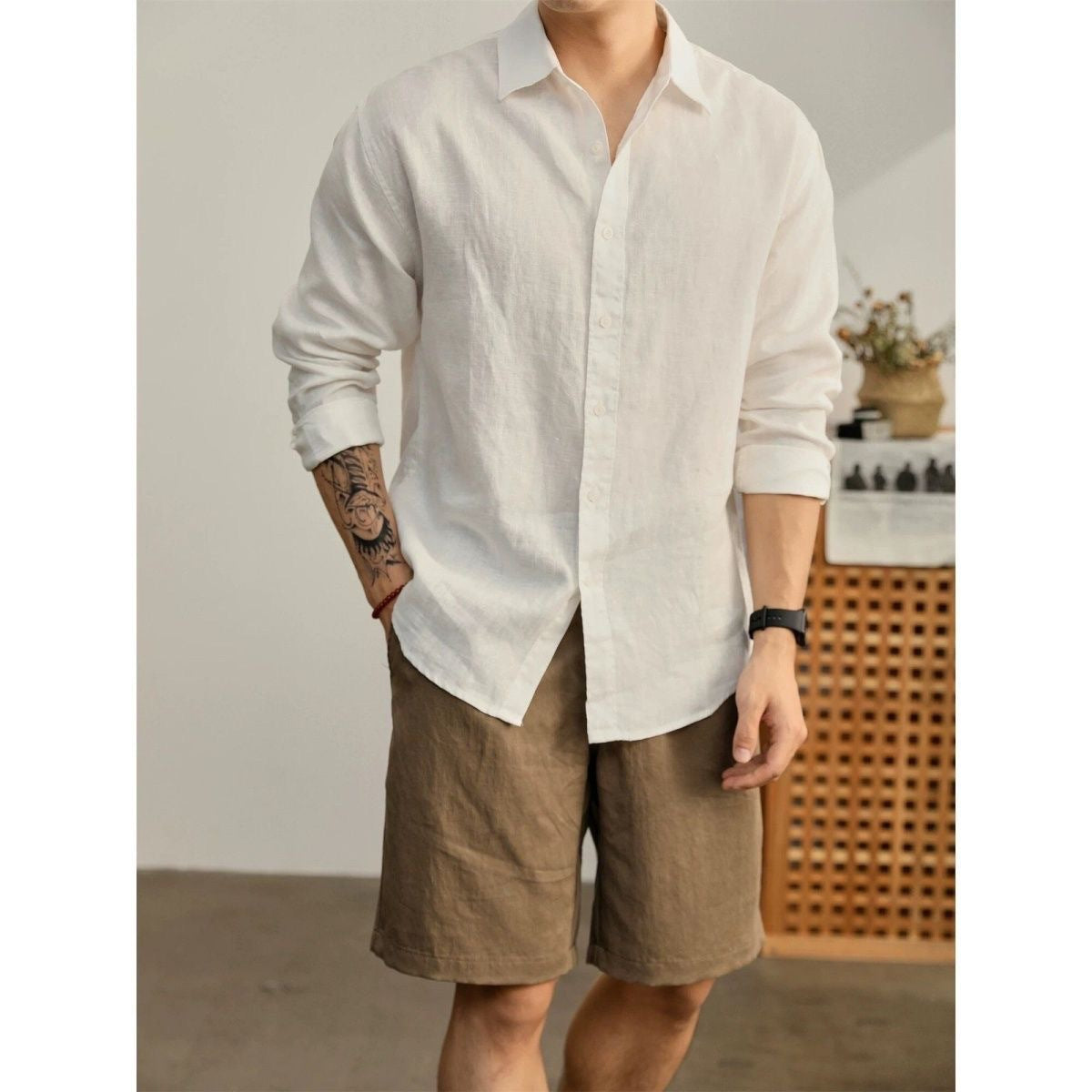 Old-money-style Slim-fit Long-sleeve Shirt – Premium 0 | RICALOUX