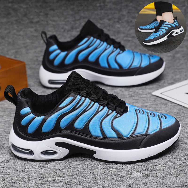 Color-blocked Sneakers Men Personalized Fashion Lace Up Air Cushion Sports Shoes Casual Outdoor Running Walking Shoes – Premium 4 | RICALOUX