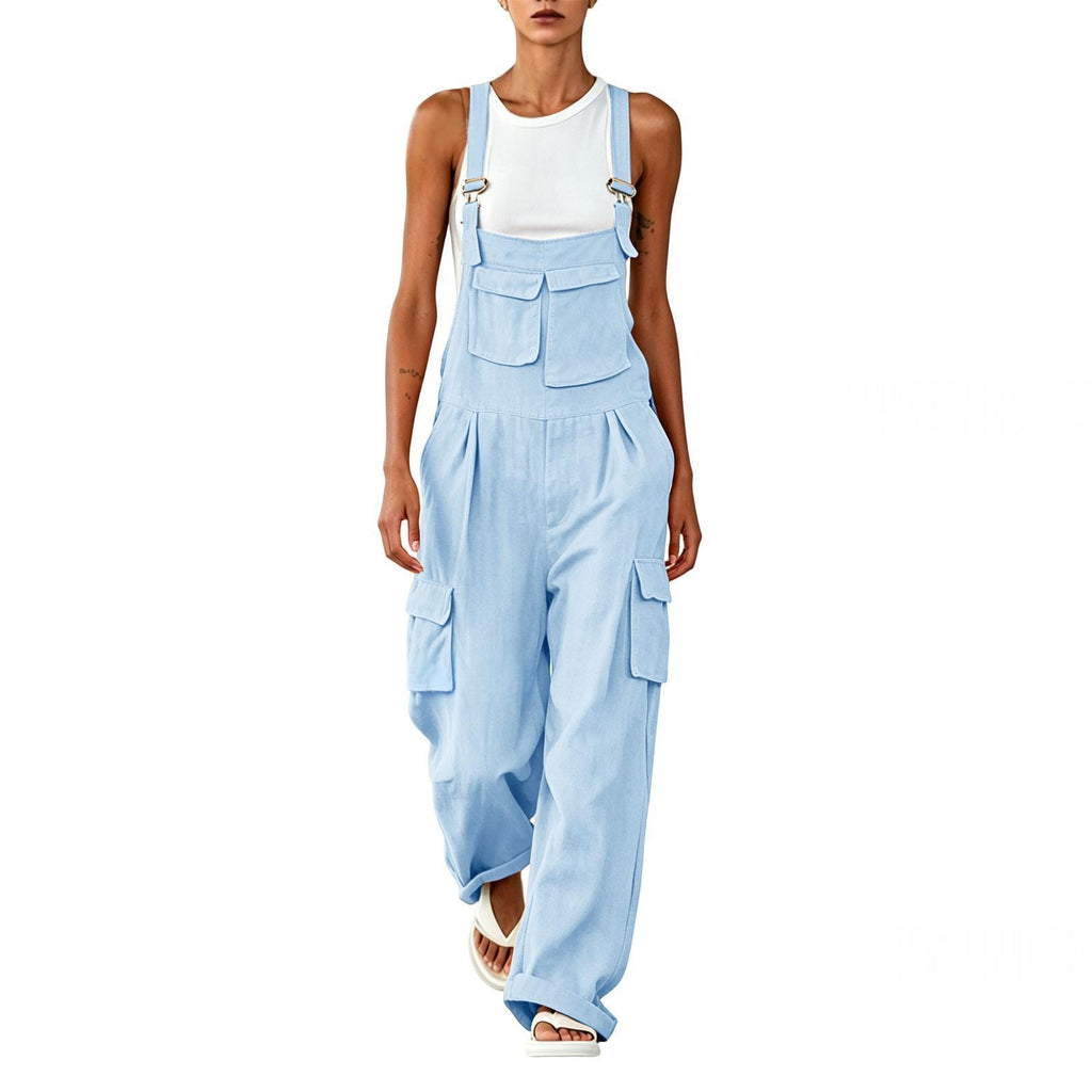 Womens Comfortable Suspender Jumpsuit For Summer by Ricaloux