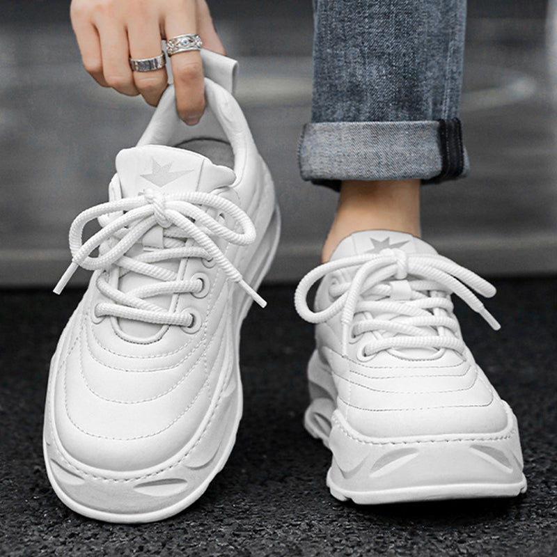 Fashion Thick-soled Anti-skid Shoes Ins Slip-on Casual Lazy Shoes Men Outdoor Breathable Lace-up Running Sports Sneakers by Ricaloux