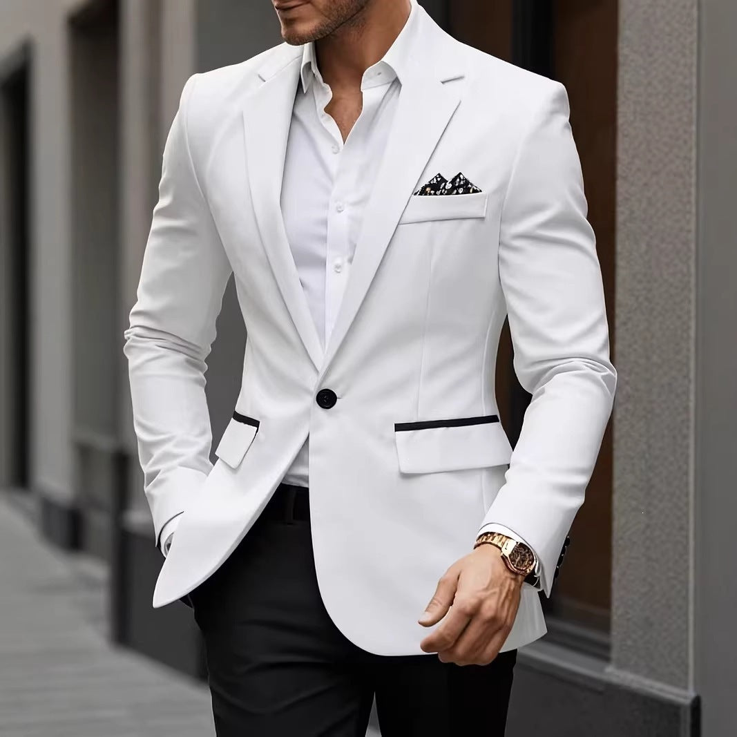 European-size Youth Business-Casual Color-Block Suit – Premium 0 | RICALOUX