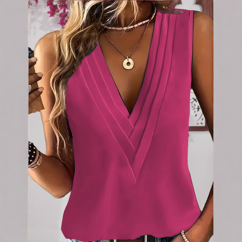 Knitted Fashionable Sleeveless Womens Vest Top In Plus Sizes For A Chubby by Ricaloux
