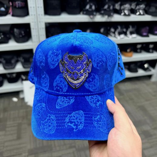 Embroidered Adjustable Snapback Cap With Rhinestones Baseball Style by Ricaloux