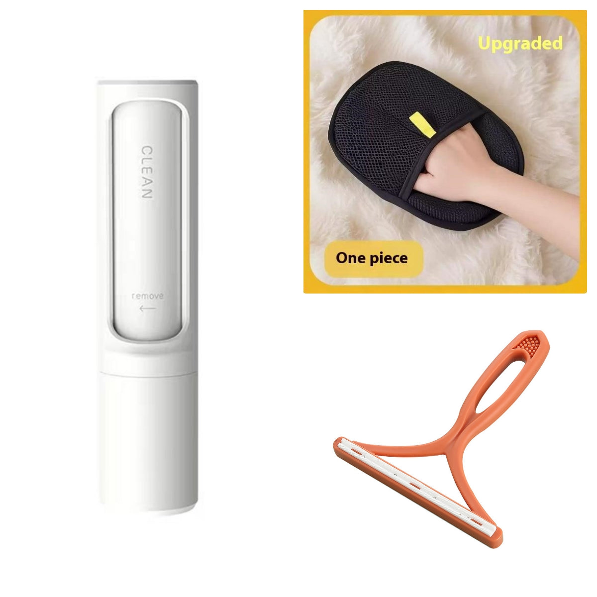 2-1 Reusable Pet Hair Remover Brush Lint Roller Portable Effective Self Cleaning Tool for Cat Dog Fur Hair Dust Removal Brush by Ricaloux