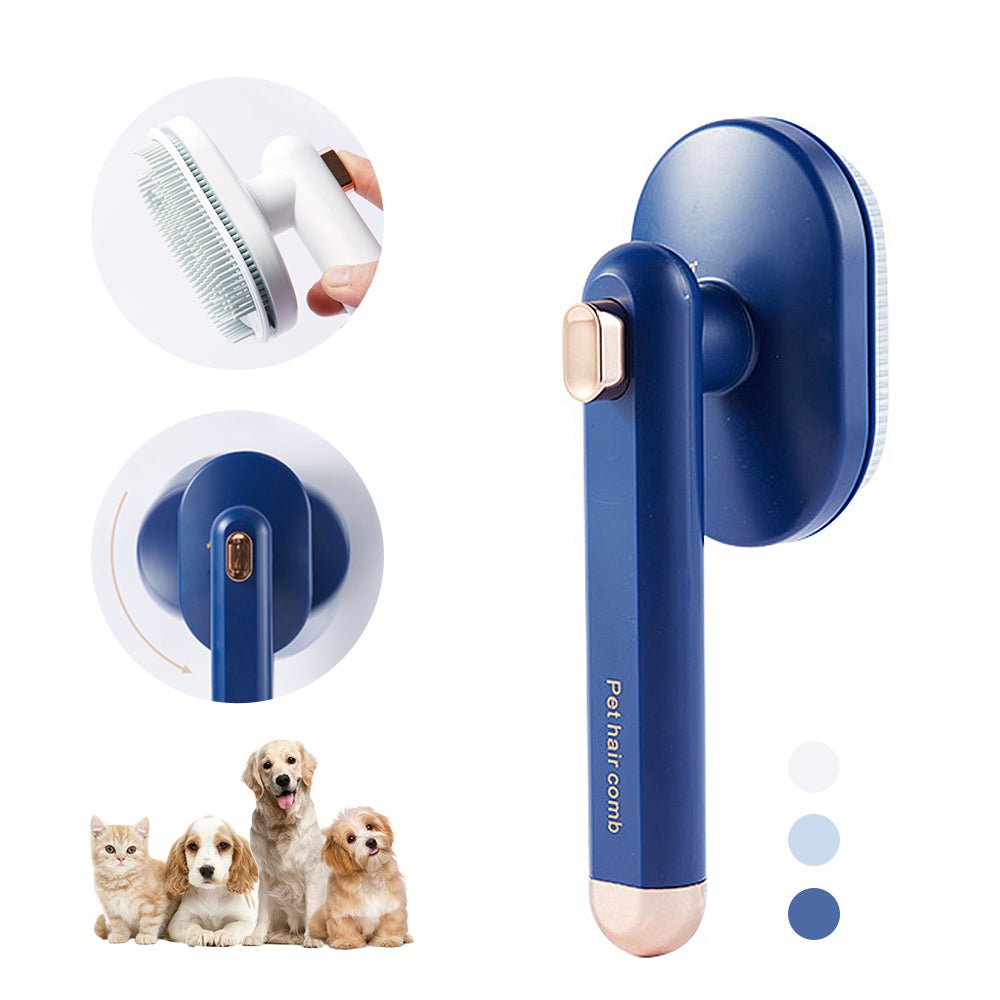 Pet Comb Cat Dog To Remove Floating Hair Pet Hair Brush Hair Removal Artifact Pet Grooming Brush Supplies Self Cleaning Comb Pet Products - RICALOUX
