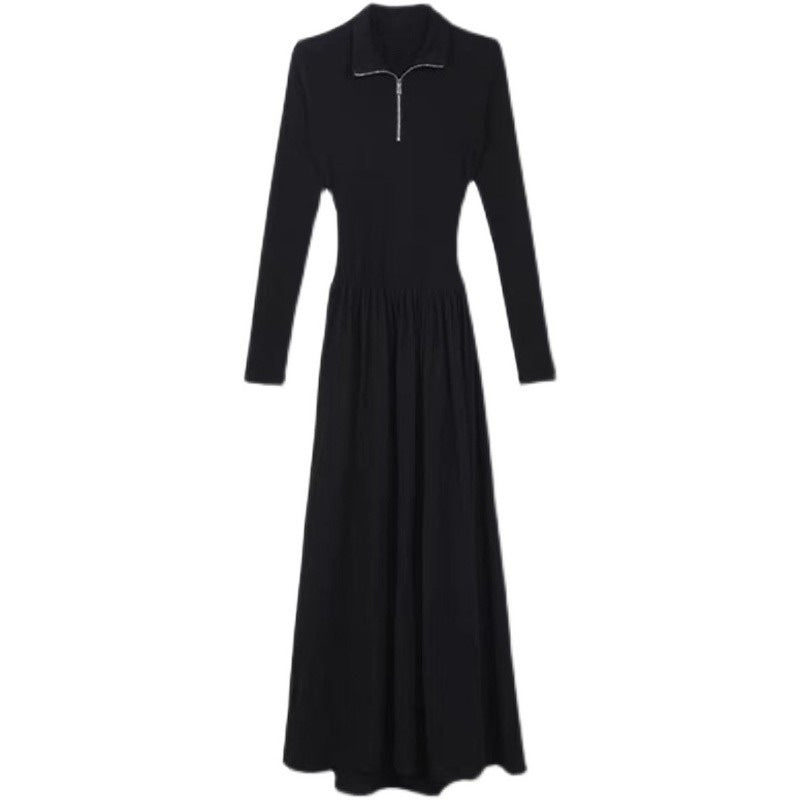 Womens Black Long-sleeve Casual Dress by Ricaloux