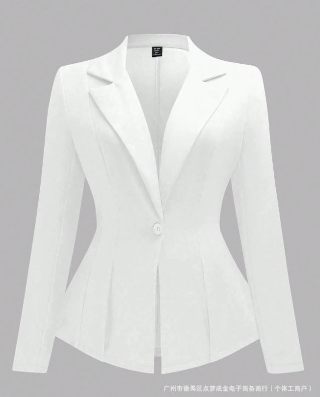 Plus-size Solid-color Belted Suit European And American Style – Premium 0 | RICALOUX