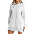 Womens Solid-color Hooded Mid-length Sweatshirt Now Available – Premium 0 | RICALOUX