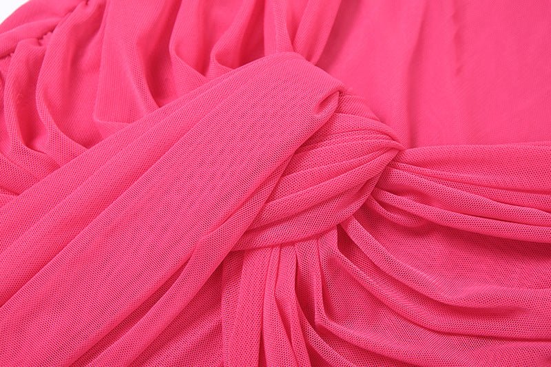 Spring New Women's Bra Line Neck Perspective Tie Up Dress - RICALOUX