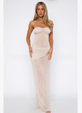 European And American-style Mesh Patchwork One-shoulder Dress by Ricaloux