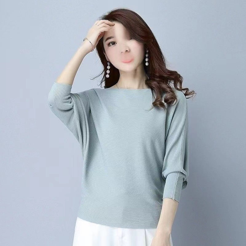 Halter-neck Batwing-sleeve Loose-fit Knit Sweater – Premium 0 | RICALOUX