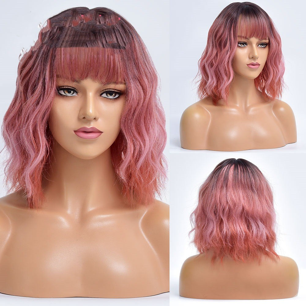 Women's Curly Hair Gradient Color Wig by Ricaloux