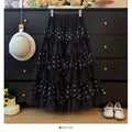 Ethereal Chiffon Puff Polka-dot Skirt by Ricaloux