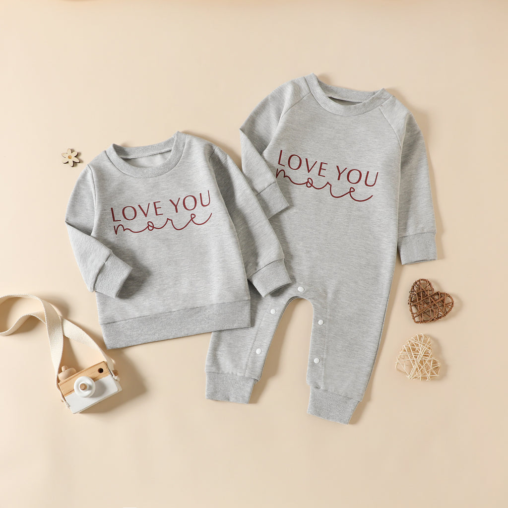 Children's Clothing Spring Boys' Top Letter Sweater Baby Romper - RICALOUX
