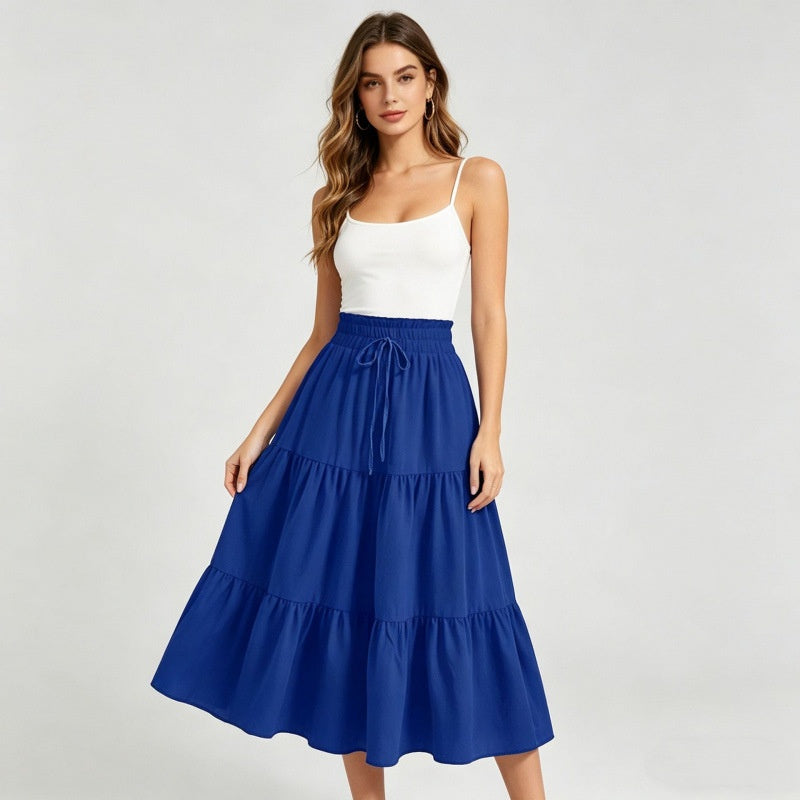 High-waisted A-line Skirt Bohemian-style Printed Flared Skirt – Premium 0 | RICALOUX