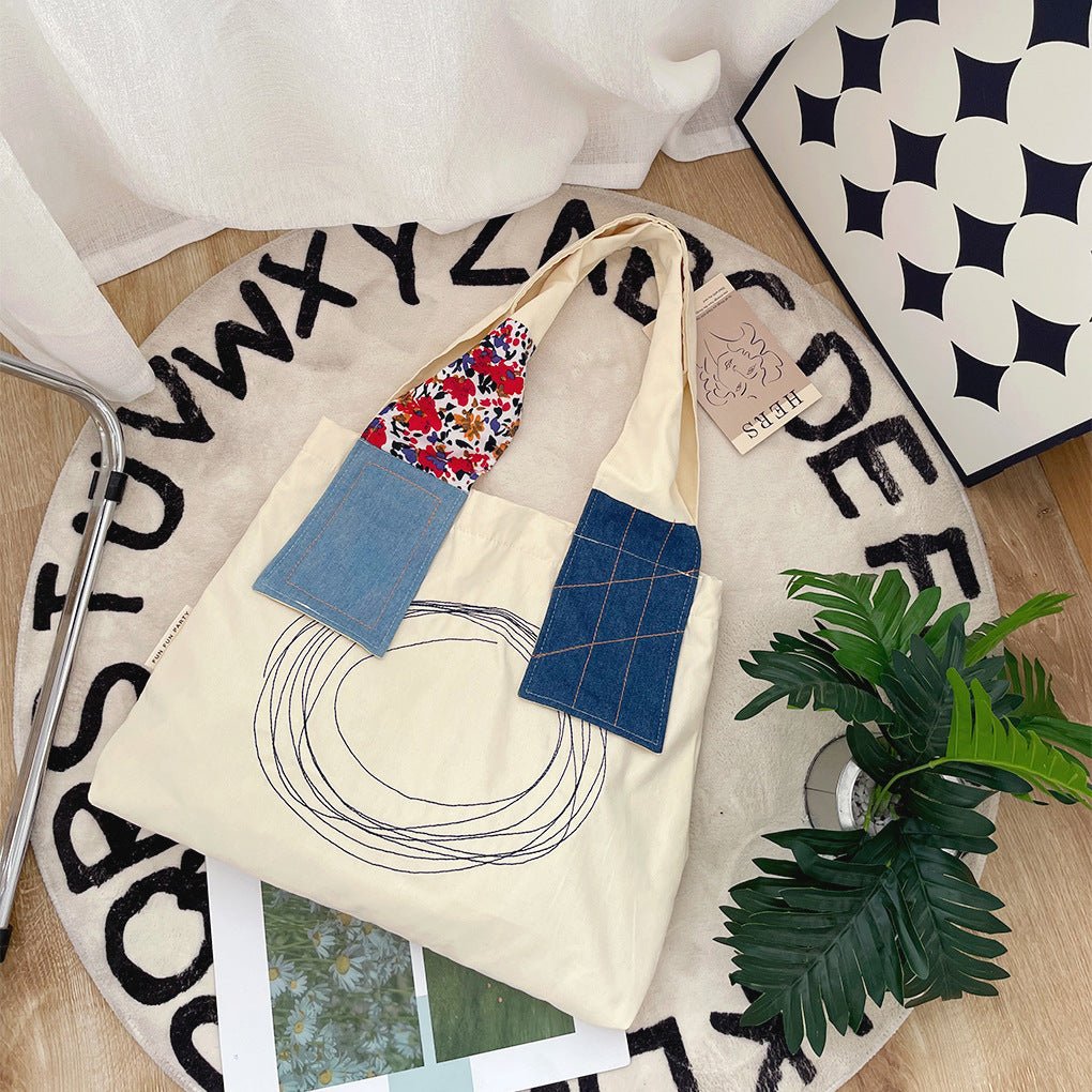 Autumn Girls' Retro Patchwork Shoulder Bag - RICALOUX