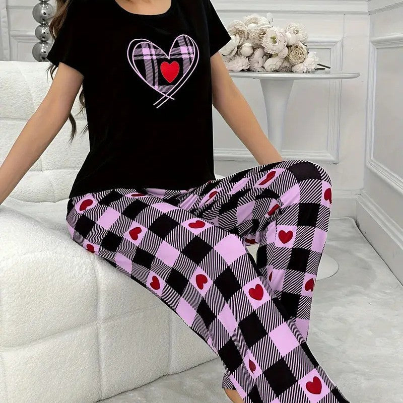 Womens Long Sleeve Longpants Pajama Set by Ricaloux