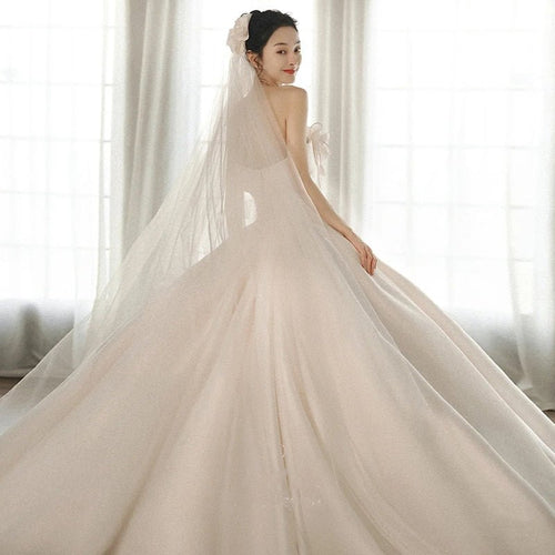 A Strapless Dress With A Big Train - RICALOUX